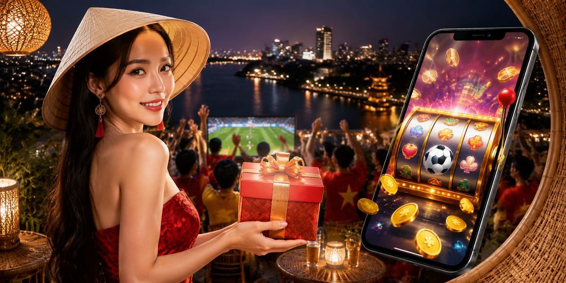 Người dùng Hà Nội chơi slot game trên điện thoại ngoài trời